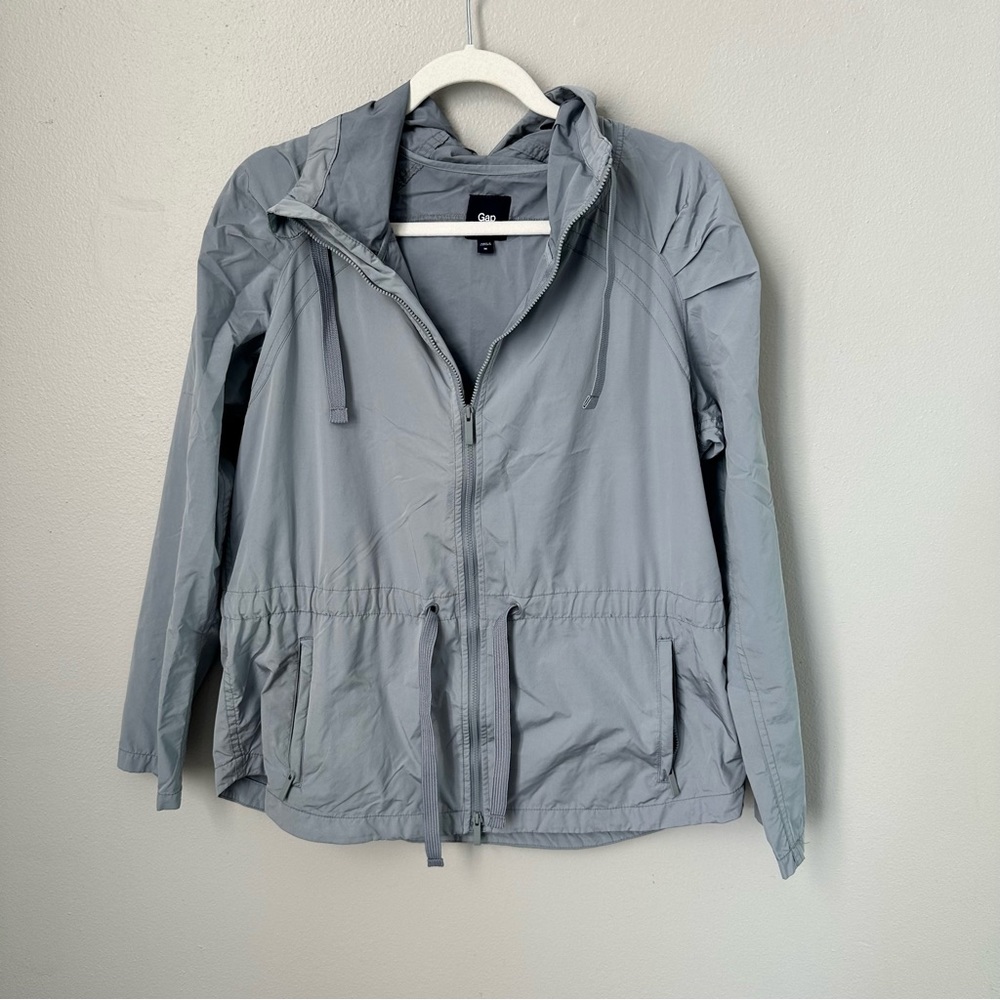 Gap (Medium) Lightweight Pale Baby Blue Wind/Rain Jacket